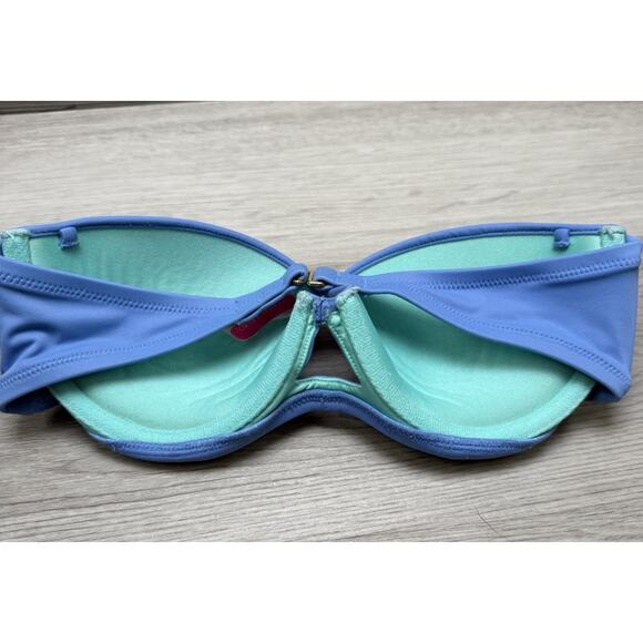 VICTORIAS SECRET WOMENS BLUE PADDED Bra 32C - Picture 2 of 3